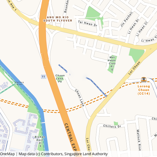 Chuan Grove GLS location map showing surrounding area