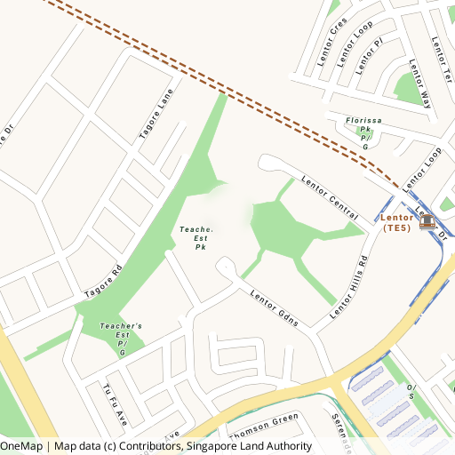 Lentor Gardens Residences location map showing surrounding area