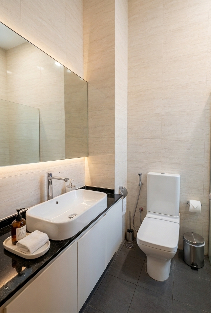 Common bathroom of Seletar Hills terrace house