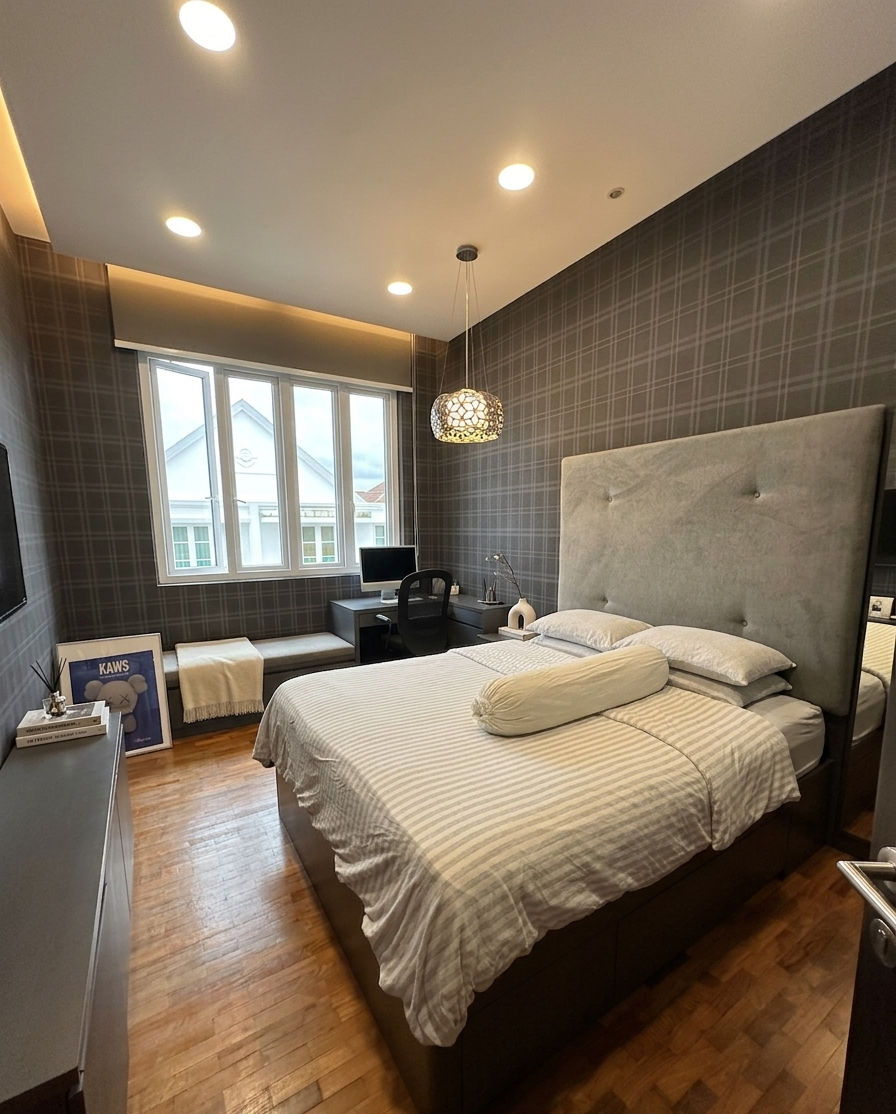 Second bedroom of Seletar Hills terrace house