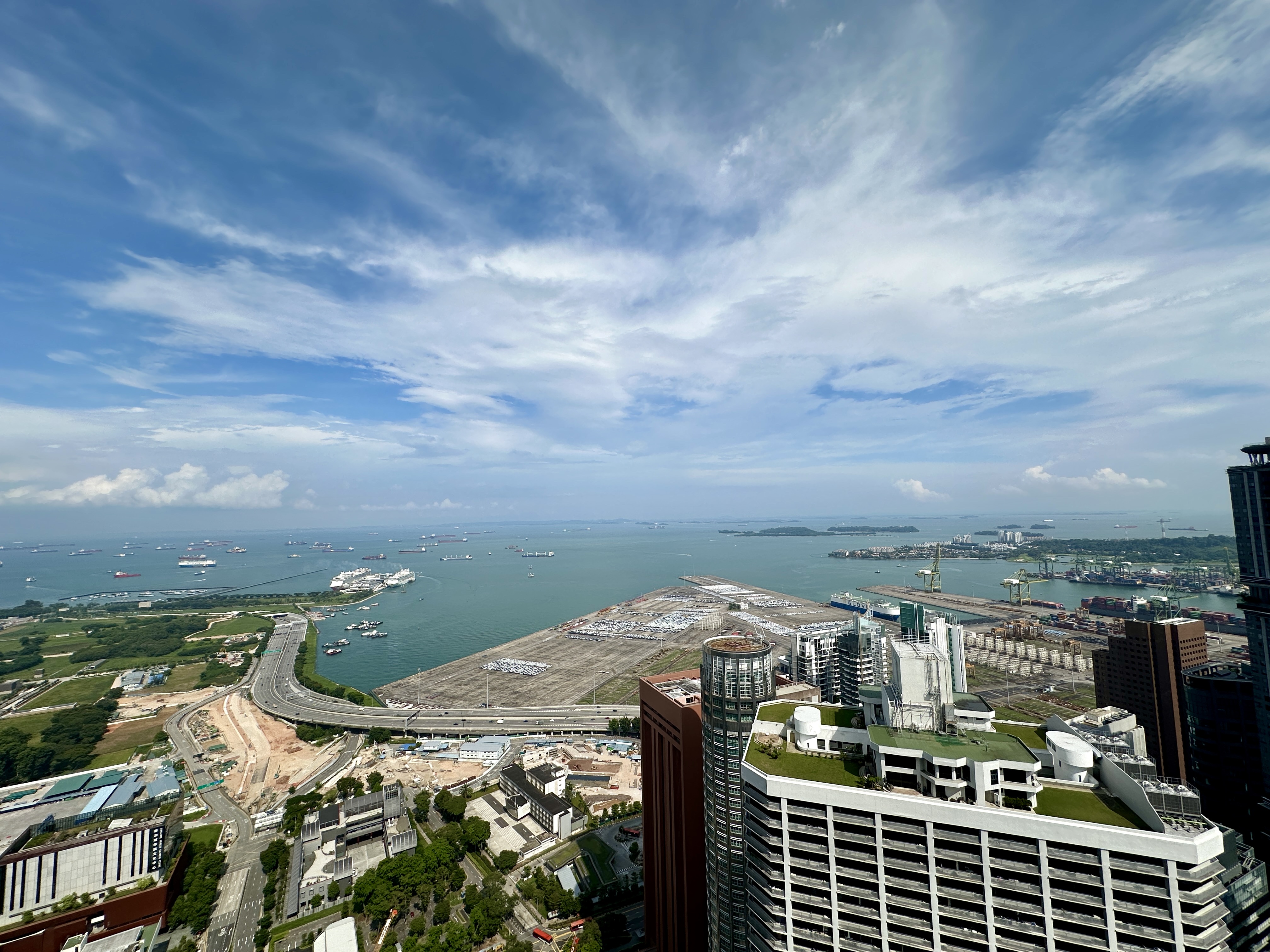 High-floor sea view from Wallich Residence