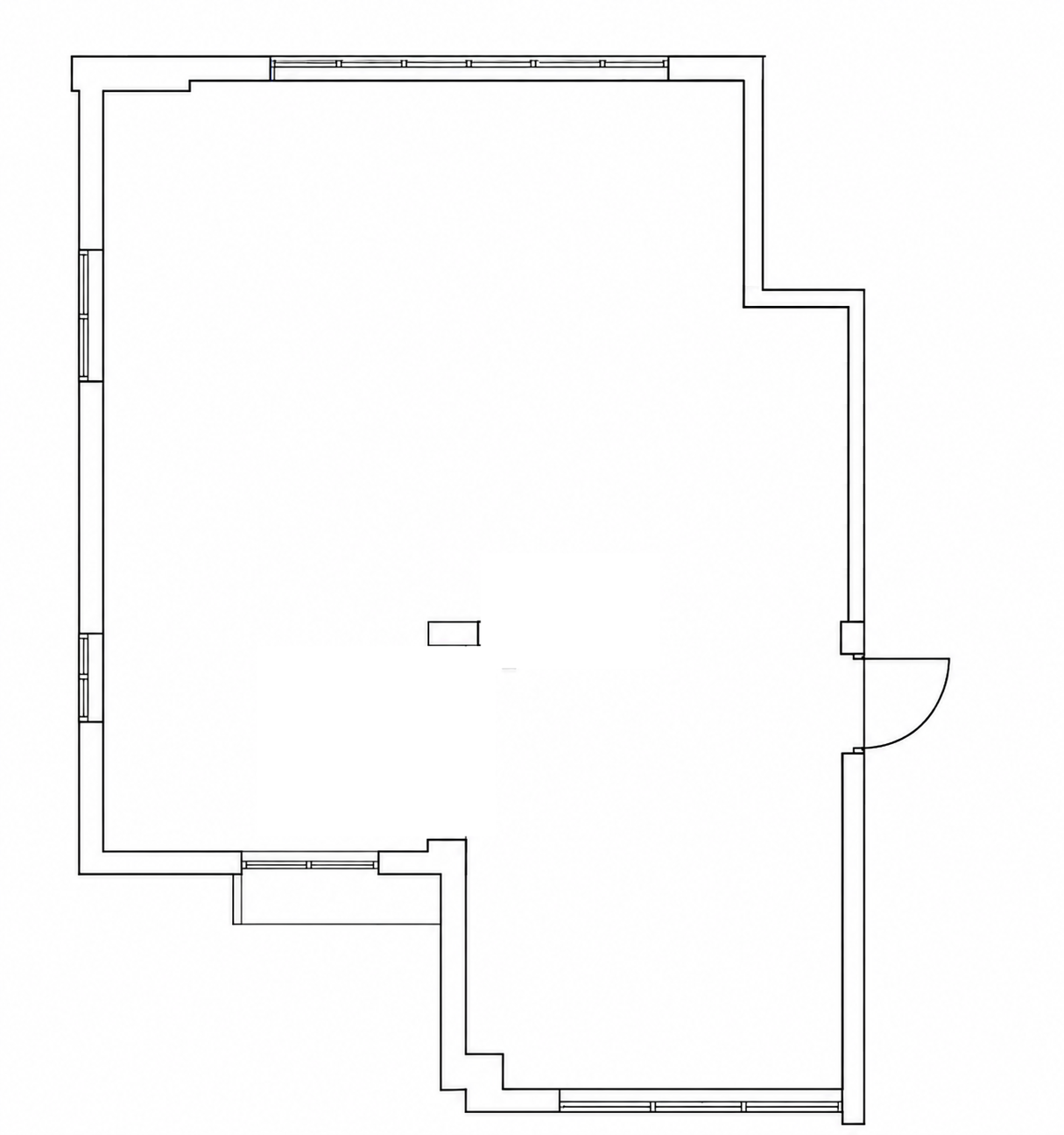 Emerald Garden non-residential office 829 sqft floor plan
