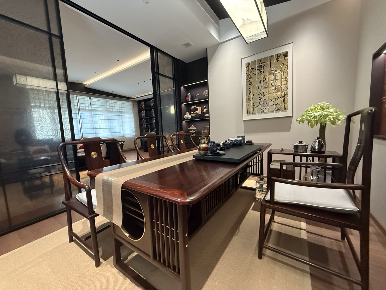 Emerald Garden office private discussion room with glass partition