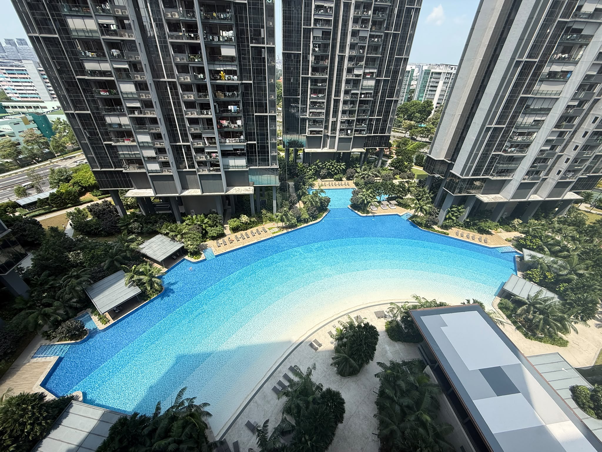 Parc Clematis pool view from the 2 Bedroom plus Study unit