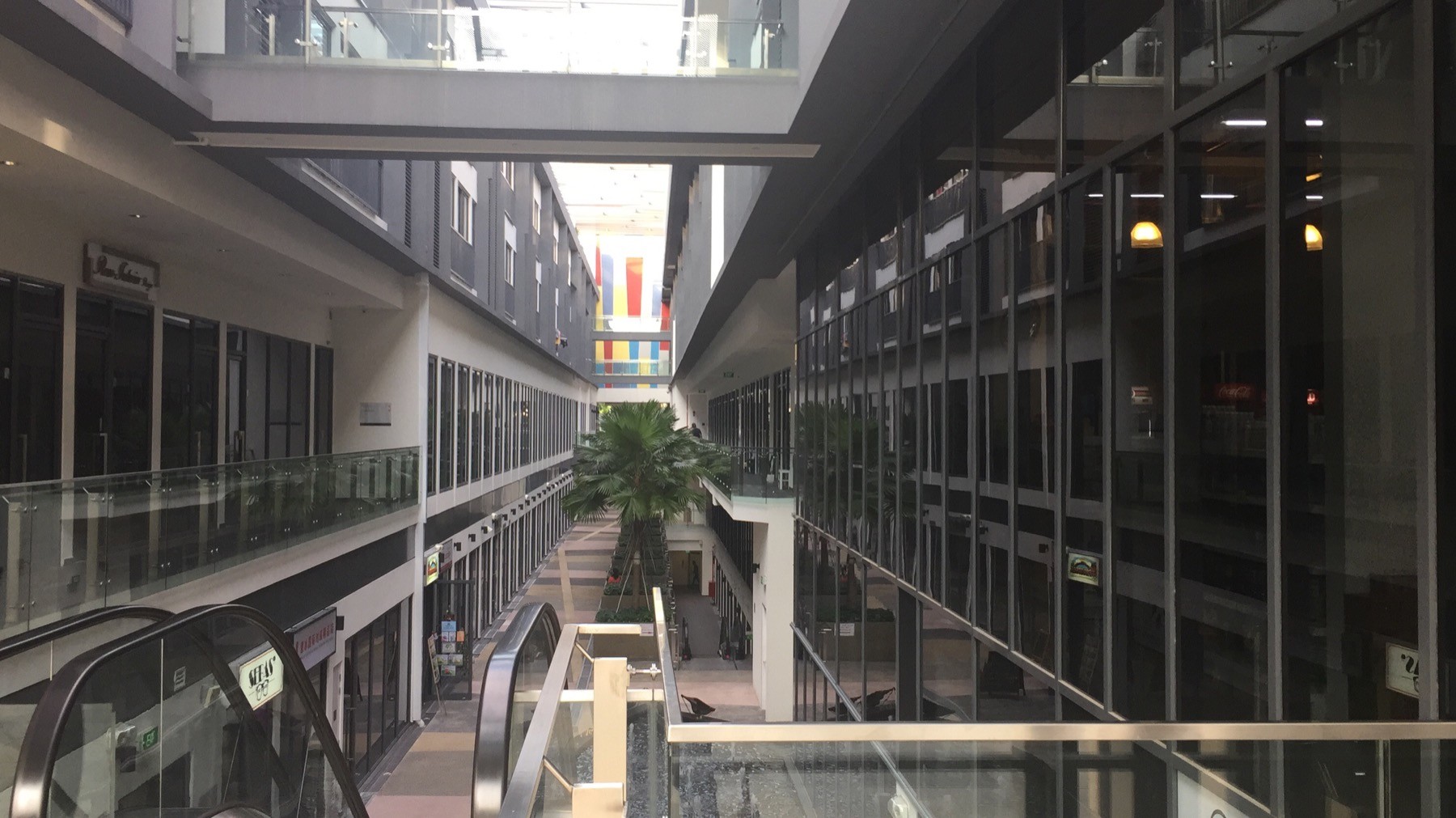 The Promenade @ Pelikat internal commercial atrium and shopfront environment