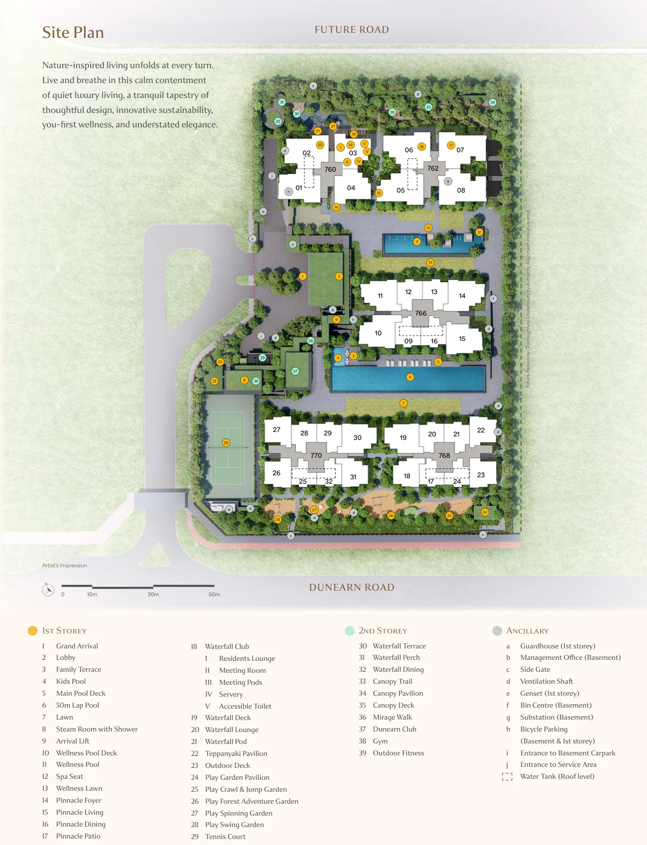 Developer site plan for Dunearn House