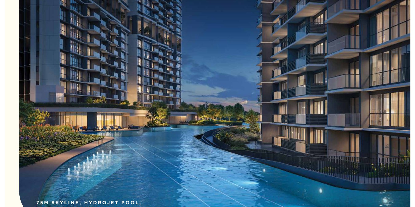 Artist impression of the Skyline pool at Lentor Gardens Residences