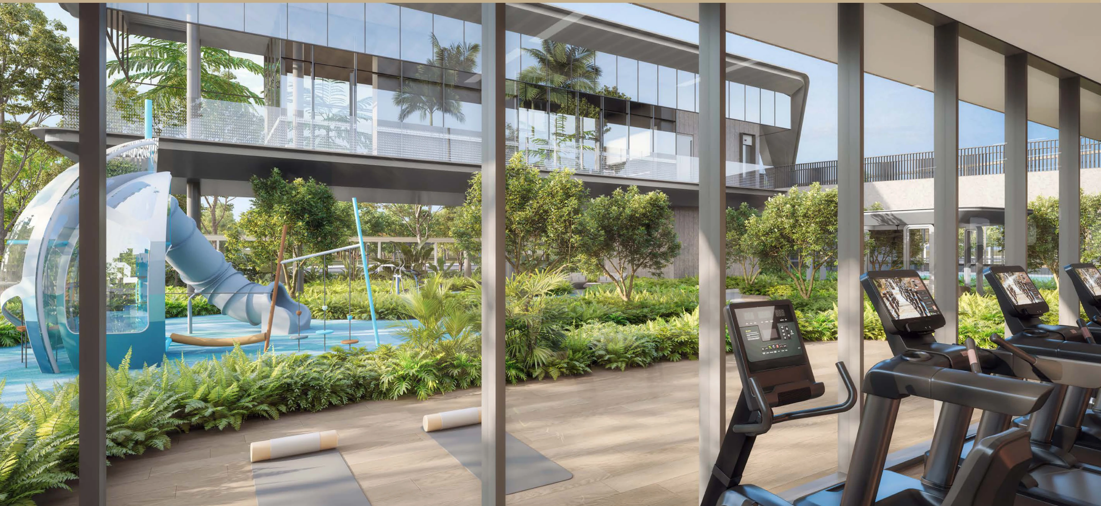Artist’s impression of the gymnasium and wellness facilities at Vela Bay